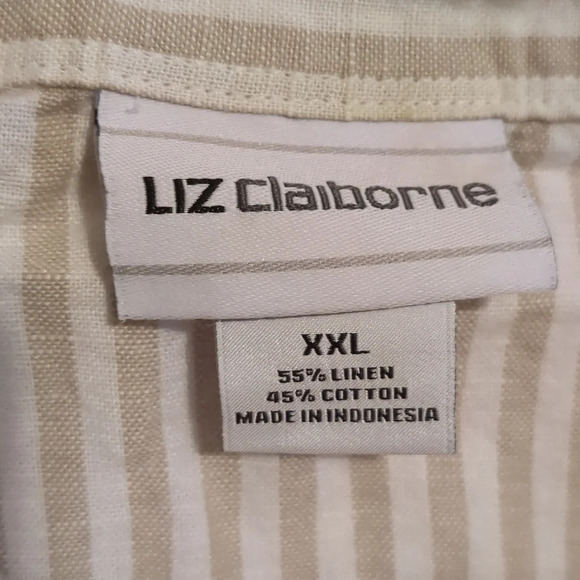 Liz Claiborne linen button down dress with pockets size XXL - Picture 2 of 4